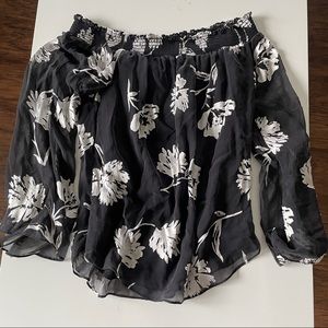 White House Black Market floral blouse